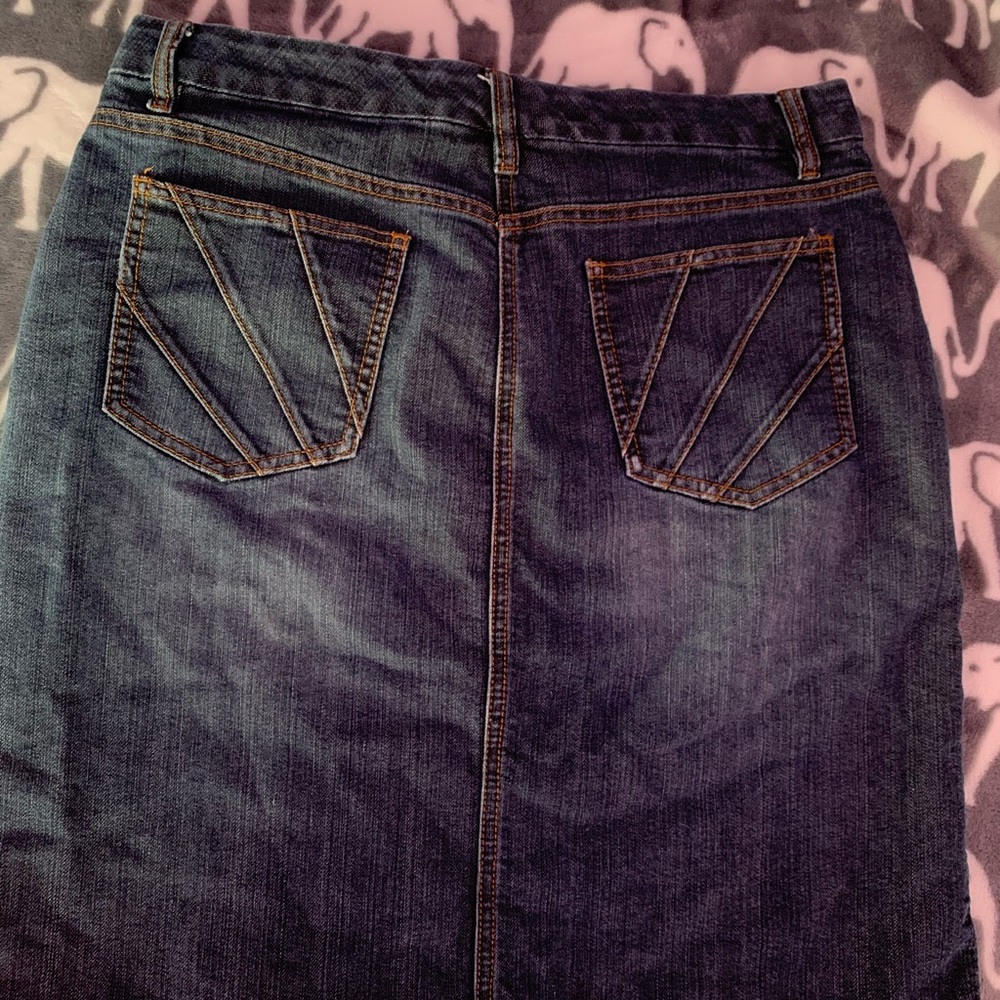 Dark Wash Jean Skirt Size 10